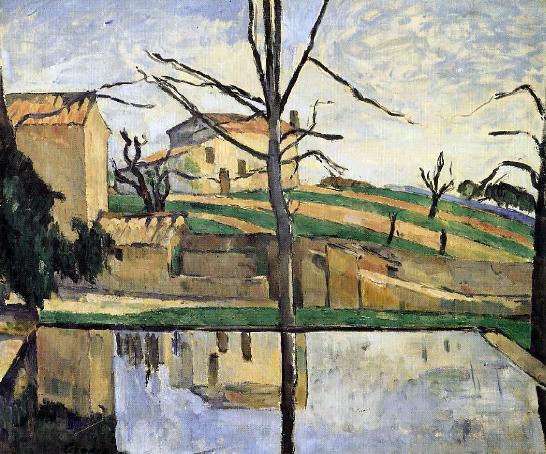 Paul Cezanne The Pool at Jas de Bouffan - Hand Painted Oil Painting