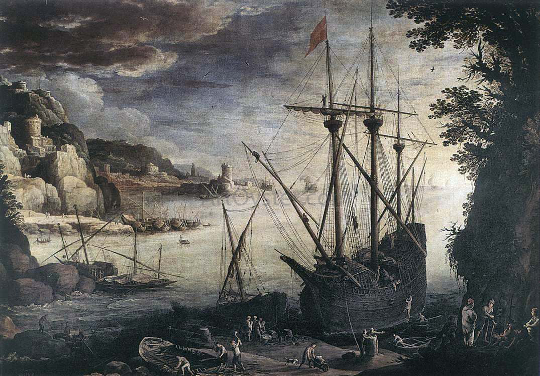 Paul Bril The Port - Hand Painted Oil Painting