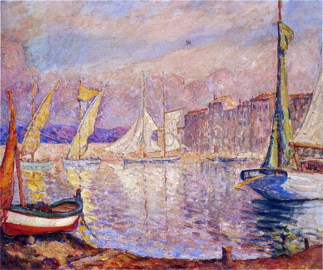 Henri Lebasque The Port at St Tropez - Hand Painted Oil Painting