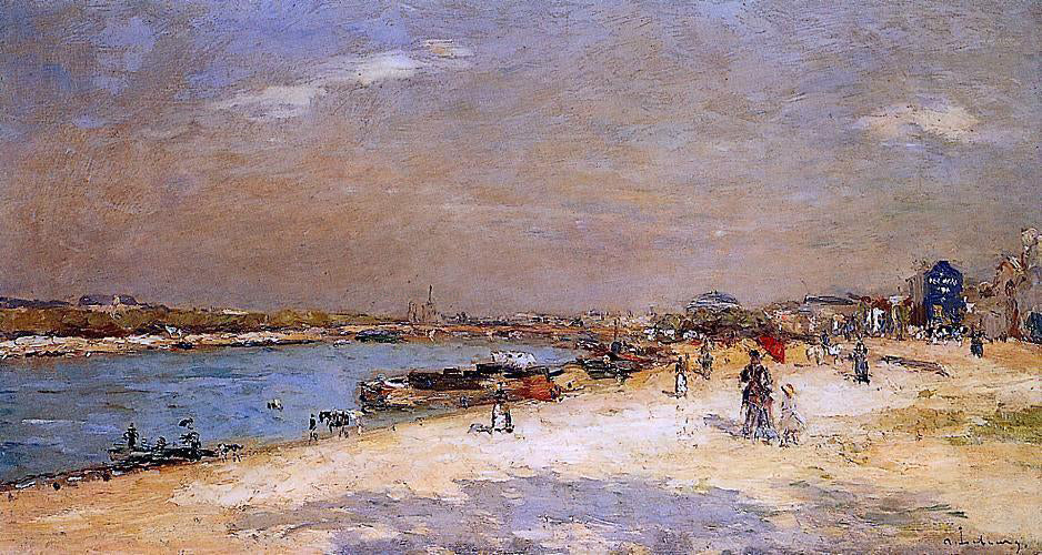 Albert Lebourg The Port of Bercy, Unloading the Sand Barges - Hand Painted Oil Painting