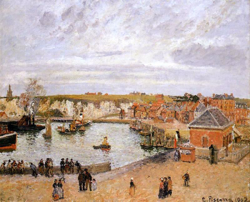 Camille Pissarro The Port of Dieppe - Hand Painted Oil Painting