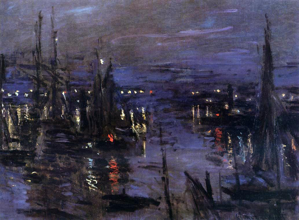 Claude Oscar Monet The Port of Le Havre, Night Effect - Hand Painted Oil Painting