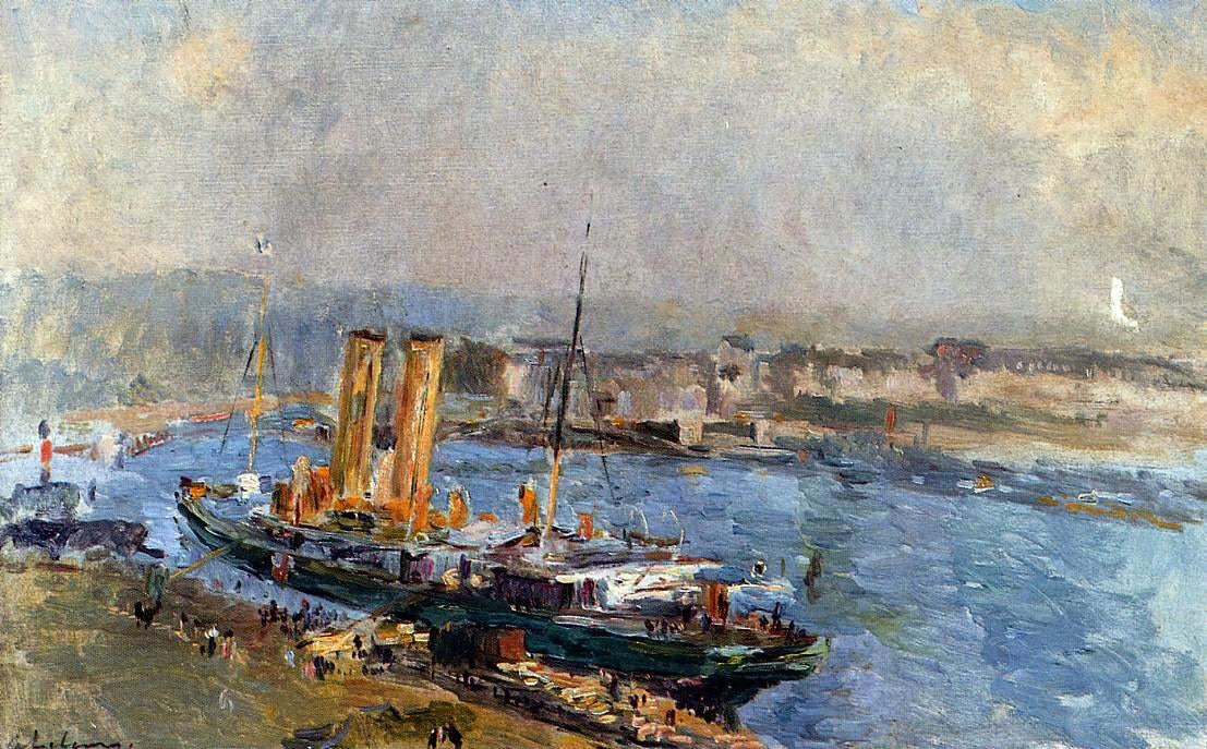 Albert Lebourg The Port of Rouen - Hand Painted Oil Painting