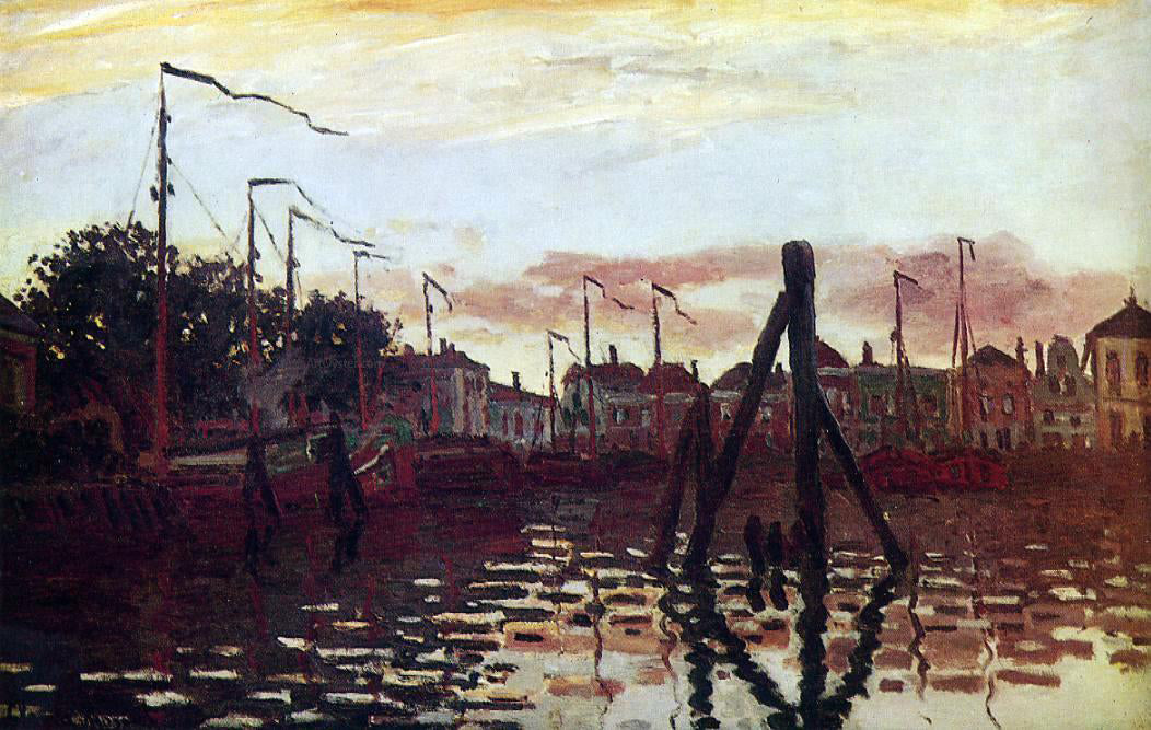 Claude Oscar Monet The Port of Zaandam - Hand Painted Oil Painting