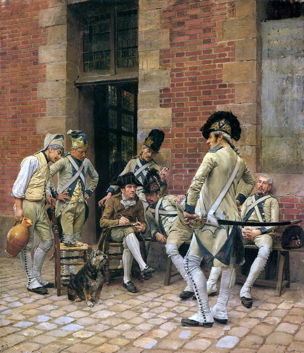 Jean-Louis Ernest Meissonier The Portrait of a Sergeant - Hand Painted Oil Painting