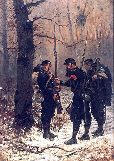 Alphonse De Neuville The Post of Danger - Hand Painted Oil Painting
