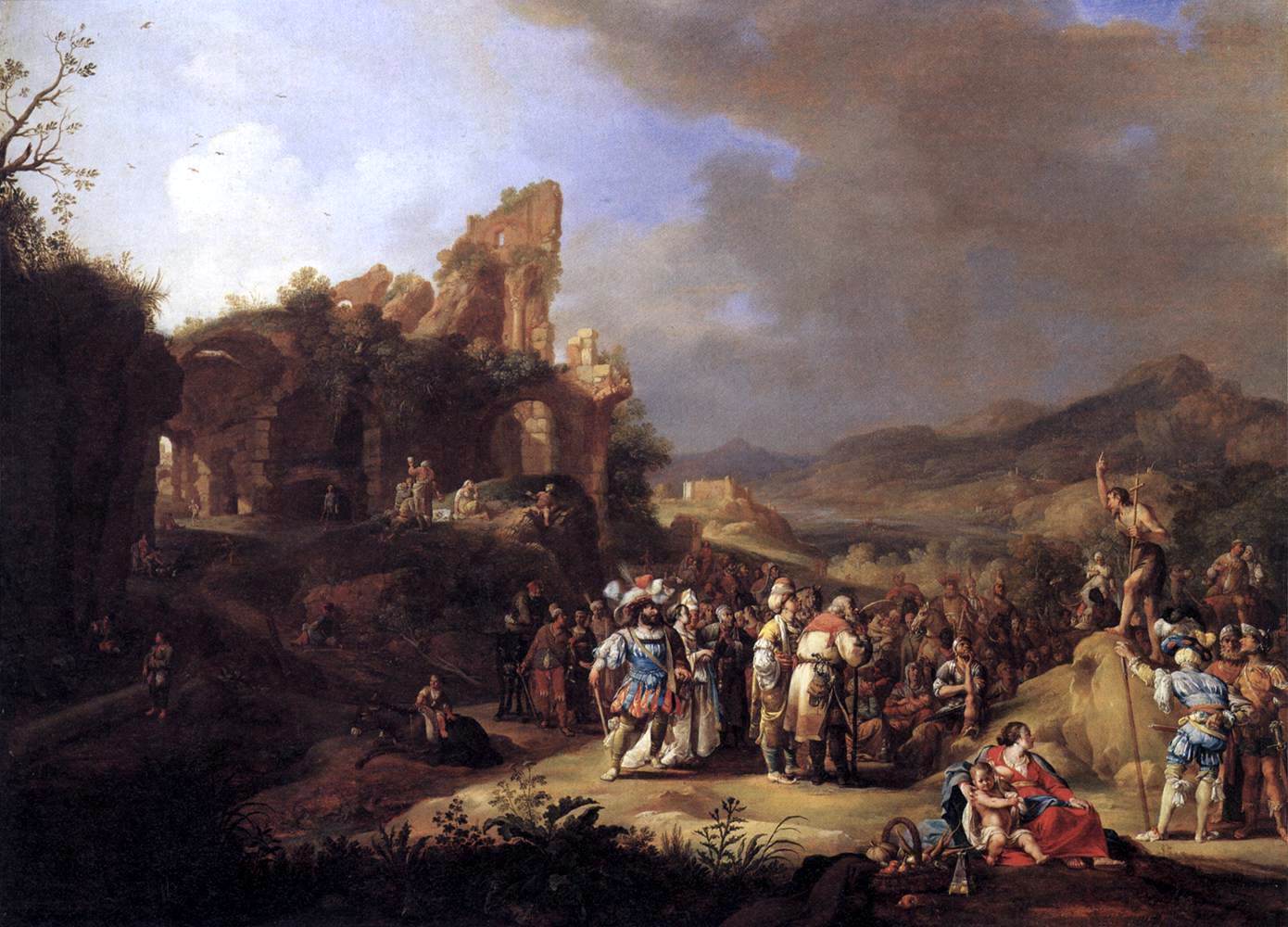 Bartholomeus Breenbergh The Preaching of St John the Baptist - Hand Painted Oil Painting