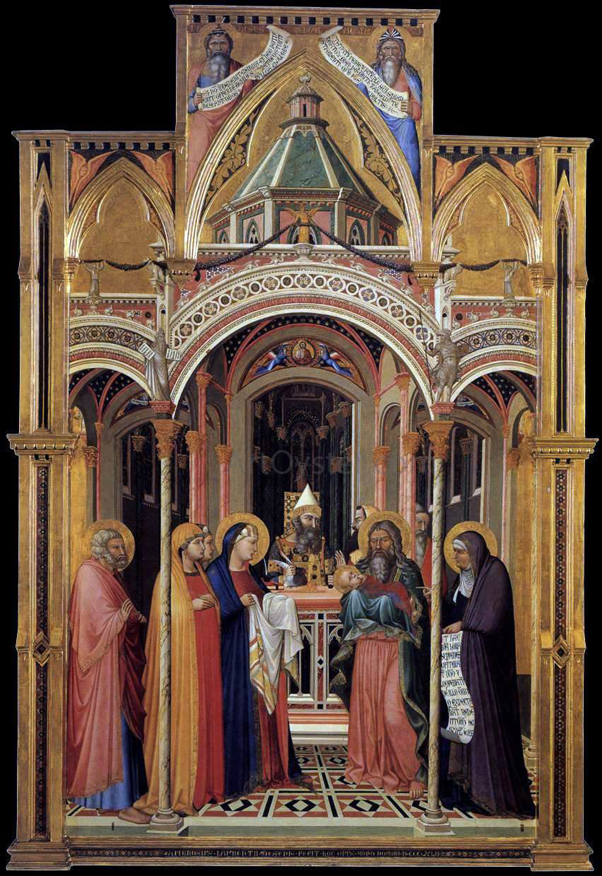  Ambrogio Lorenzetti The Presentation in the Temple - Hand Painted Oil Painting