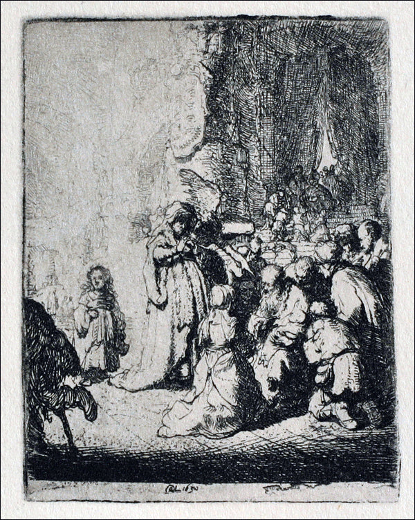 Rembrandt Van Rijn The Presentation; With the Angel - Hand Painted Oil Painting