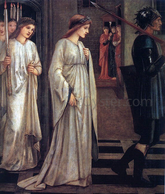 Sir Edward Burne-Jones The Princess Sabra Led to the Dragon - Hand Painted Oil Painting