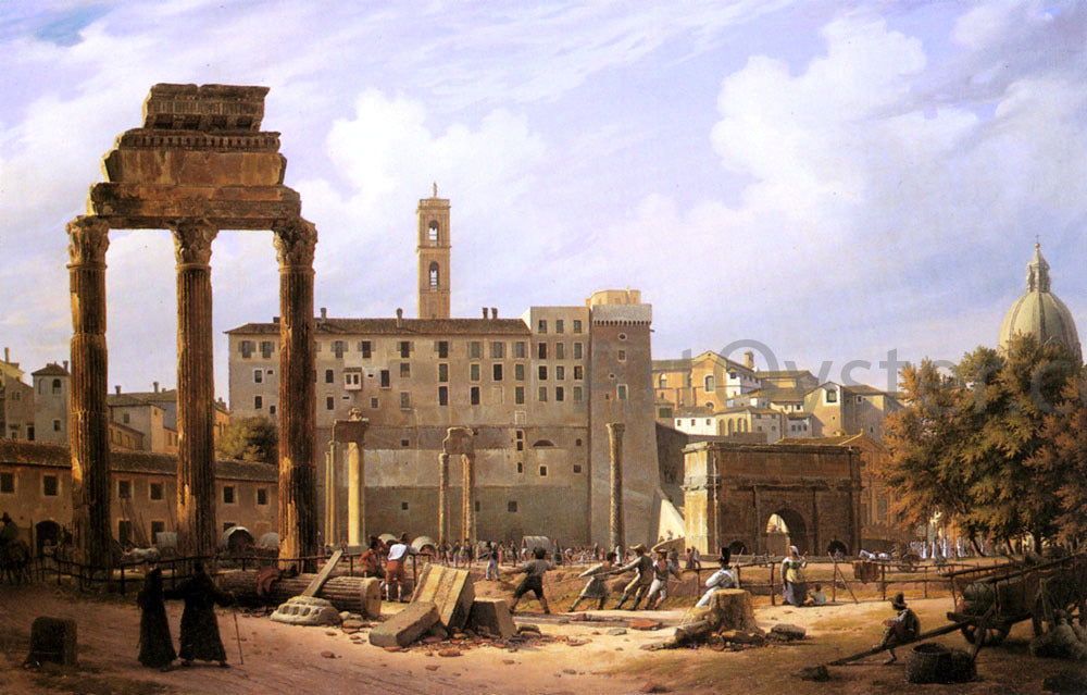 Otto Wagner The Prisoners' Excavation of the Roman Forum - Hand Painted Oil Painting