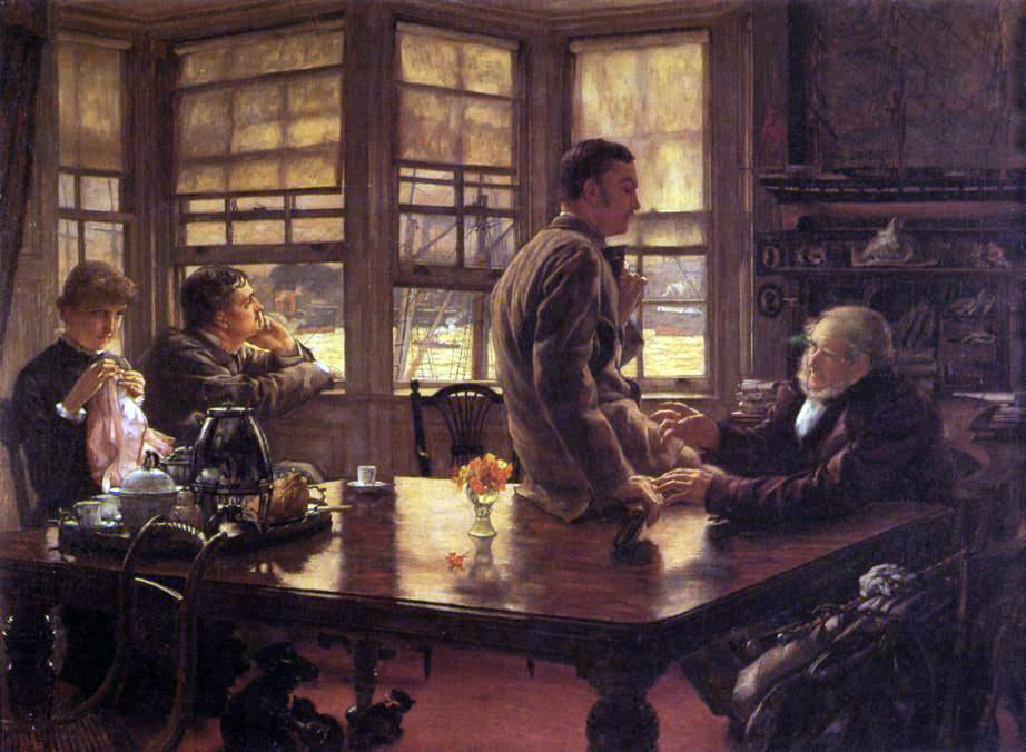 James Tissot The Prodigal Son in Modern Life: the Departure - Hand Painted Oil Painting