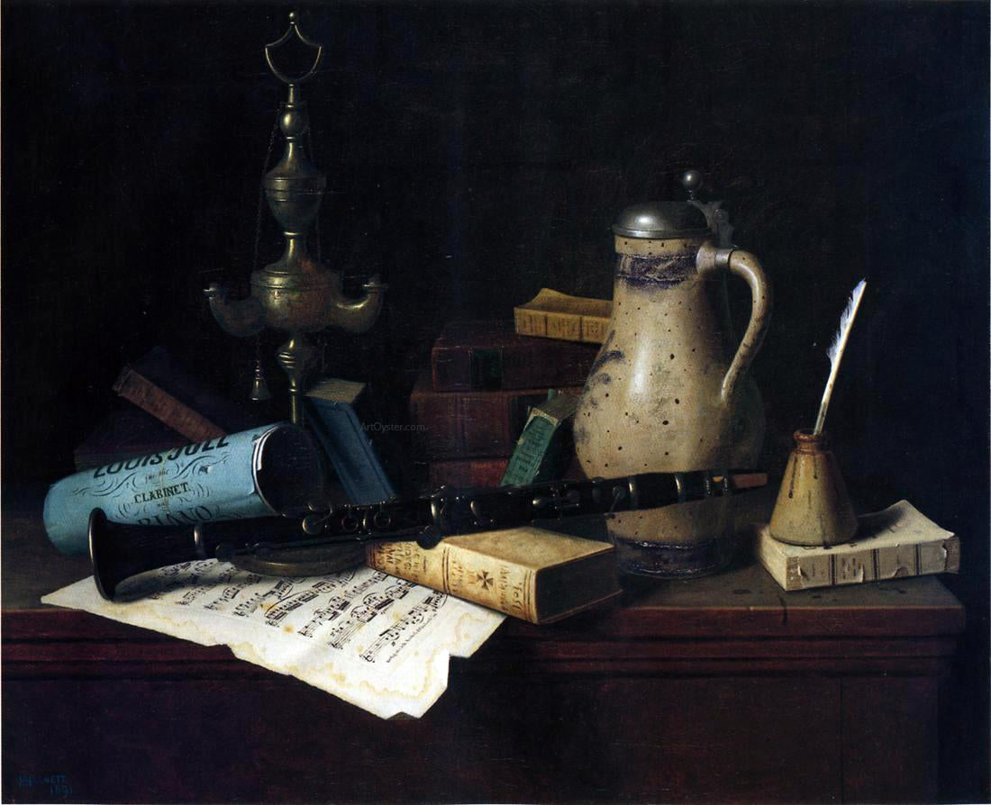 William Michael Harnett The Professor's Old Friends - Hand Painted Oil Painting