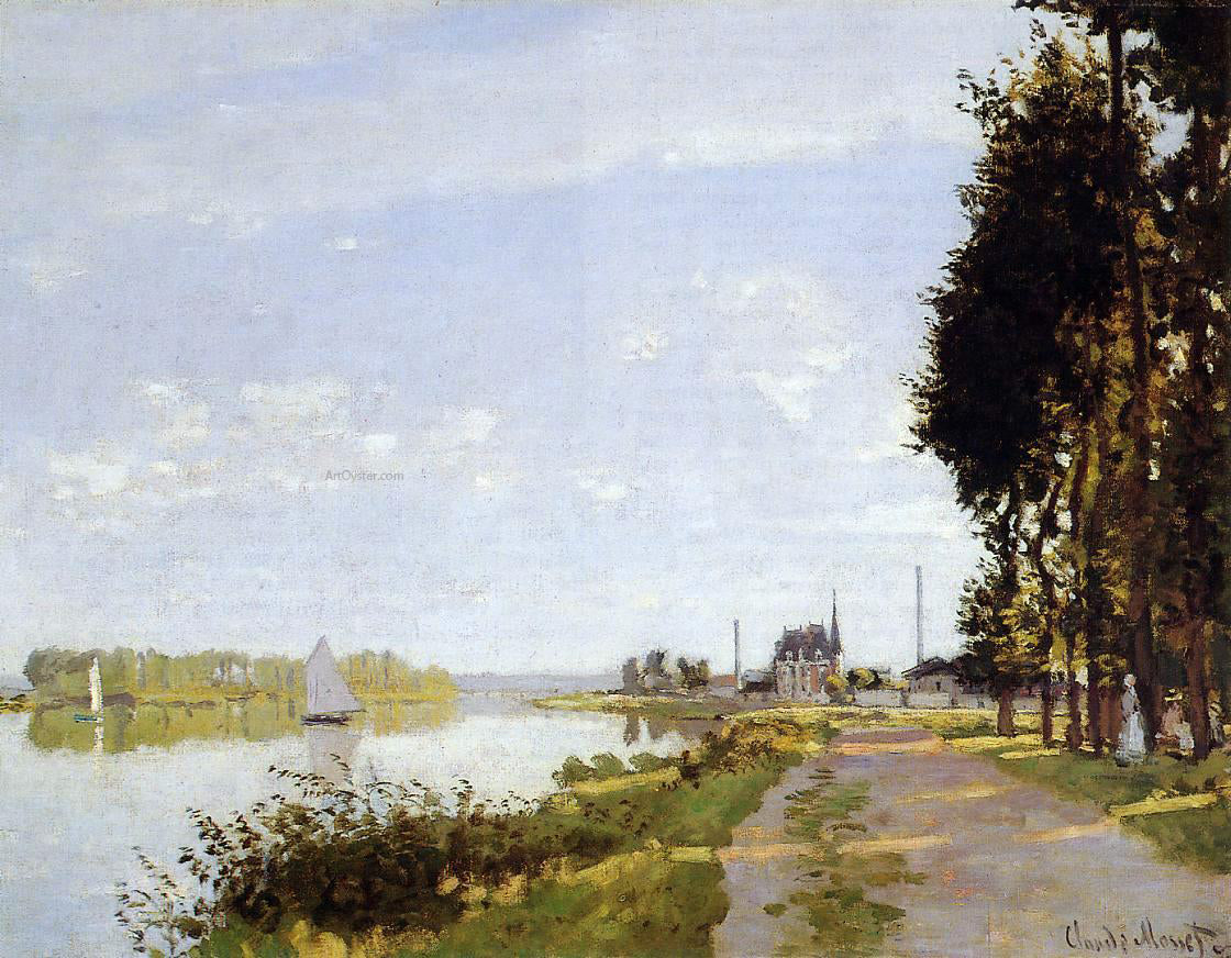 Claude Oscar Monet The Promenade at Argenteuil - Hand Painted Oil Painting