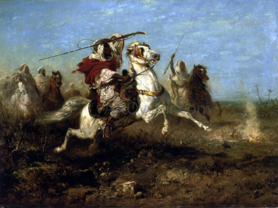 Adolf Schreyer The Pursuit - Hand Painted Oil Painting