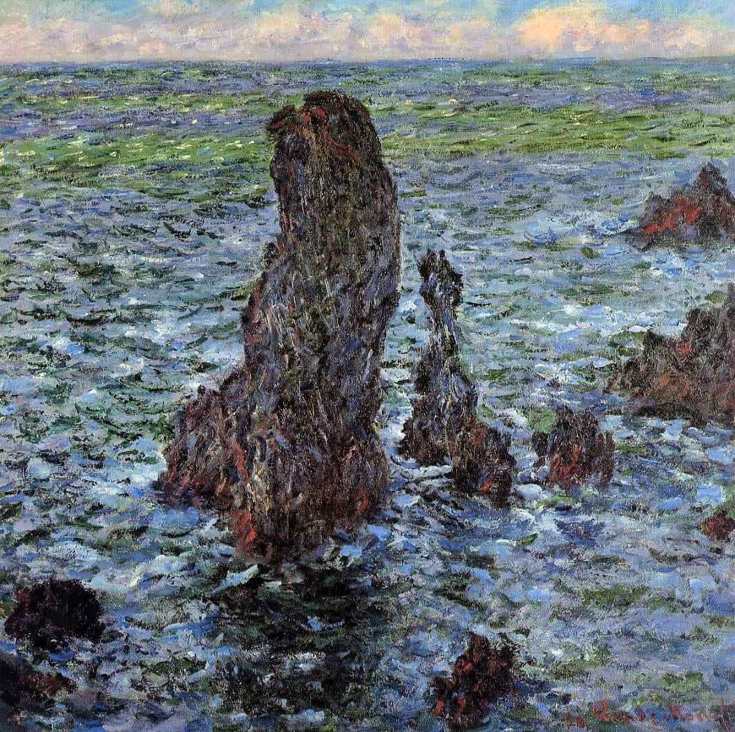Claude Oscar Monet The 'Pyramids' at Port-Coton - Hand Painted Oil Painting