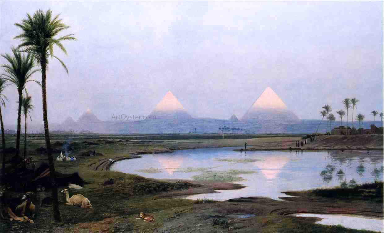 Jean-Leon Gerome The Pyramids, Sunrise - Hand Painted Oil Painting