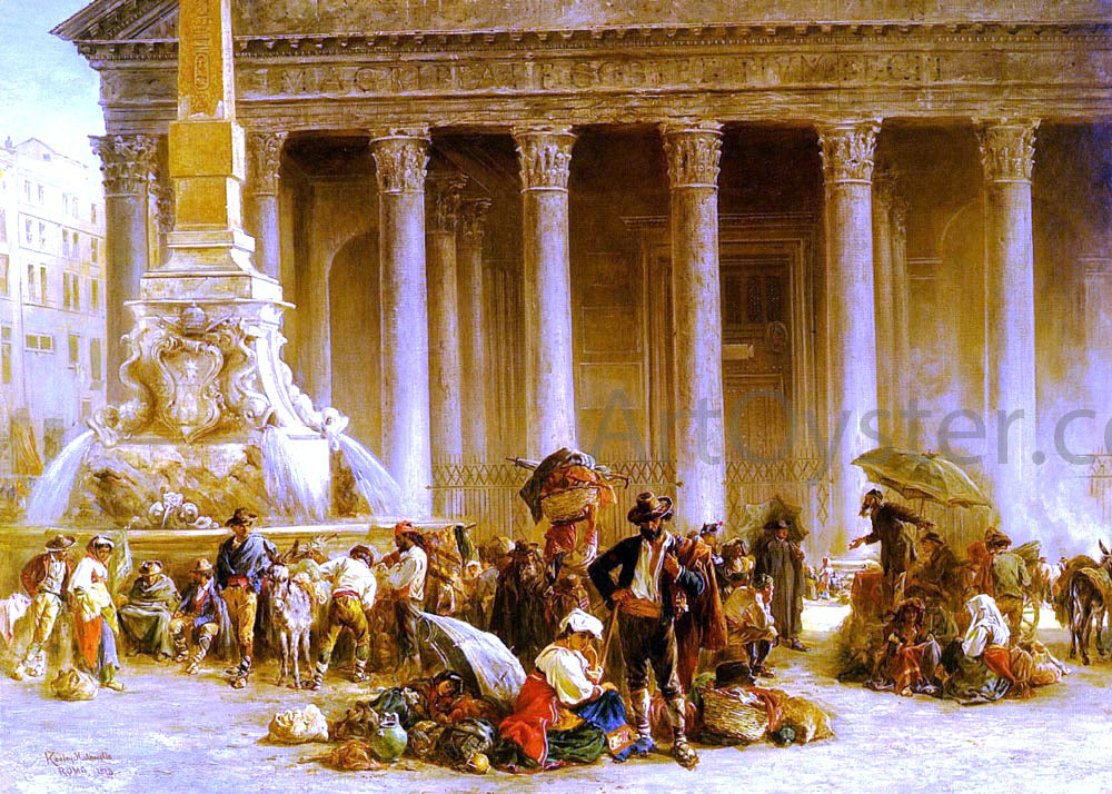 Keeley Halswelle The Quack Doctor Of The Piazza Rotonda, Rome - Hand Painted Oil Painting