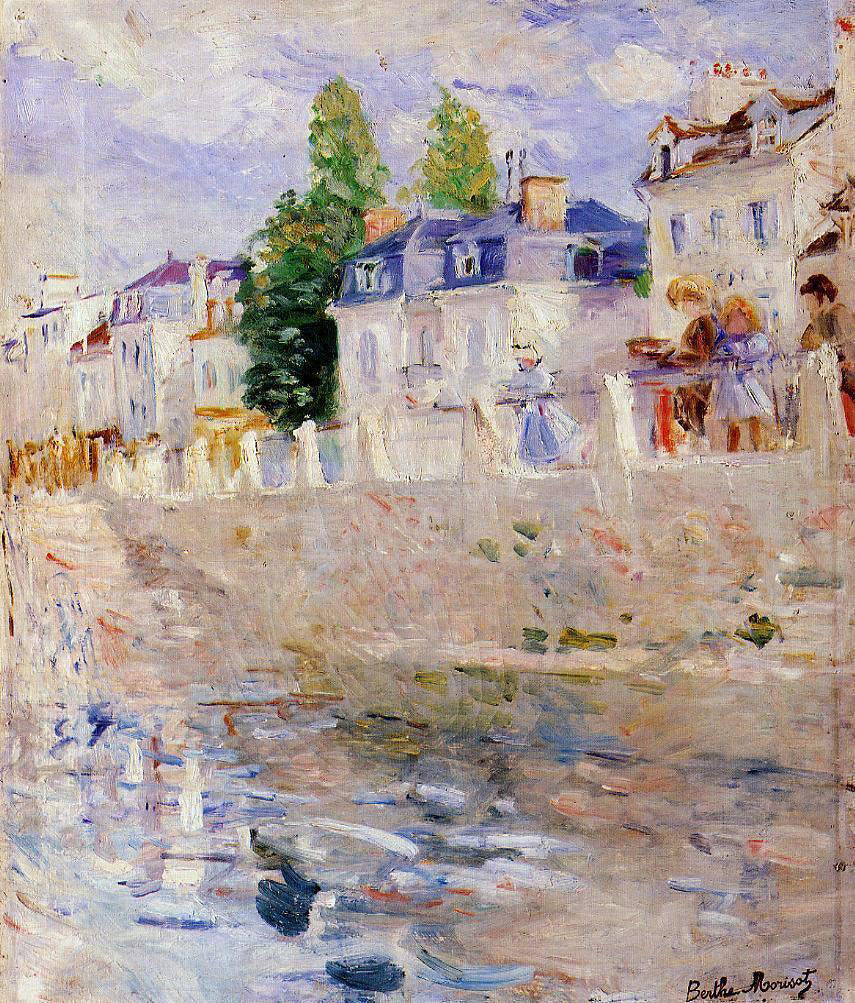 Berthe Morisot The Quay at Bougival - Hand Painted Oil Painting