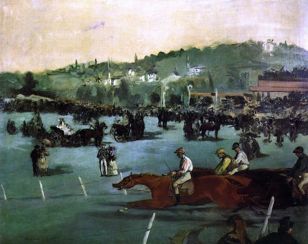 Edouard Manet The Races in the Bois de Boulogne - Hand Painted Oil Painting