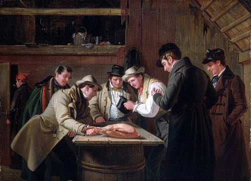 William Sidney Mount The Raffle (Raffling for the Goose) - Hand Painted Oil Painting