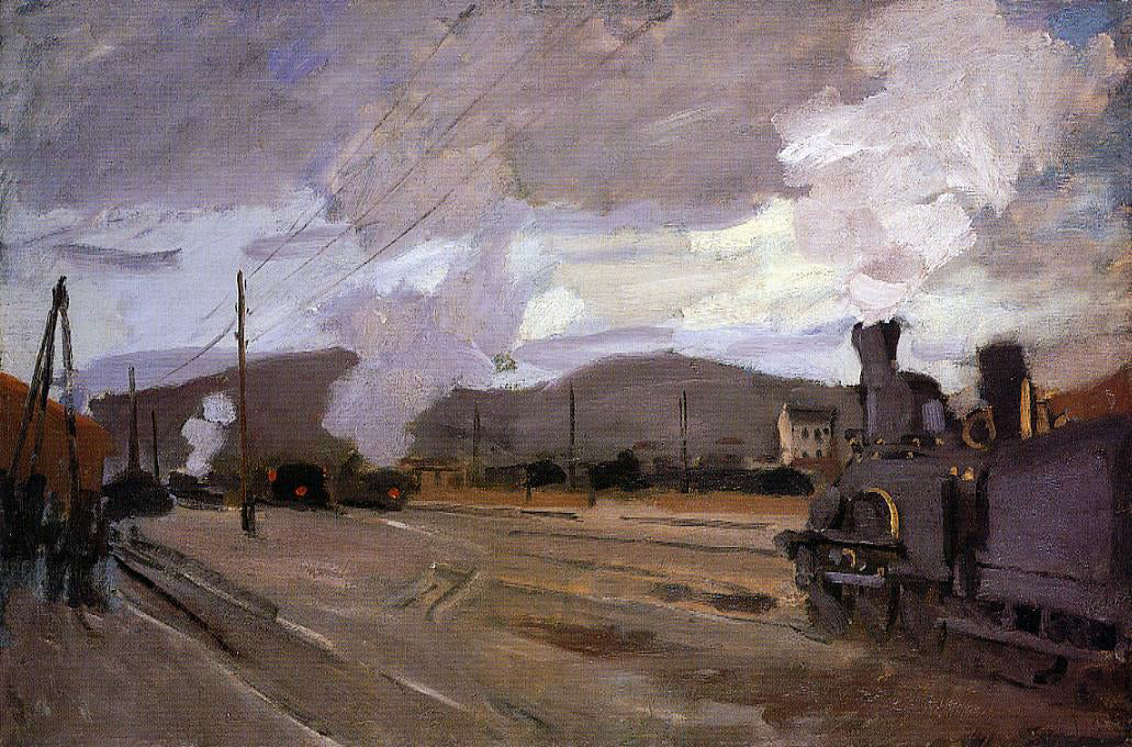 Claude Oscar Monet The Railroad Station at Argenteuil - Hand Painted Oil Painting