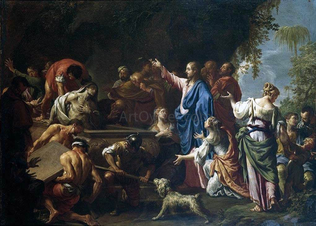 Francesco Trevisani The Raising of Lazarus - Hand Painted Oil Painting