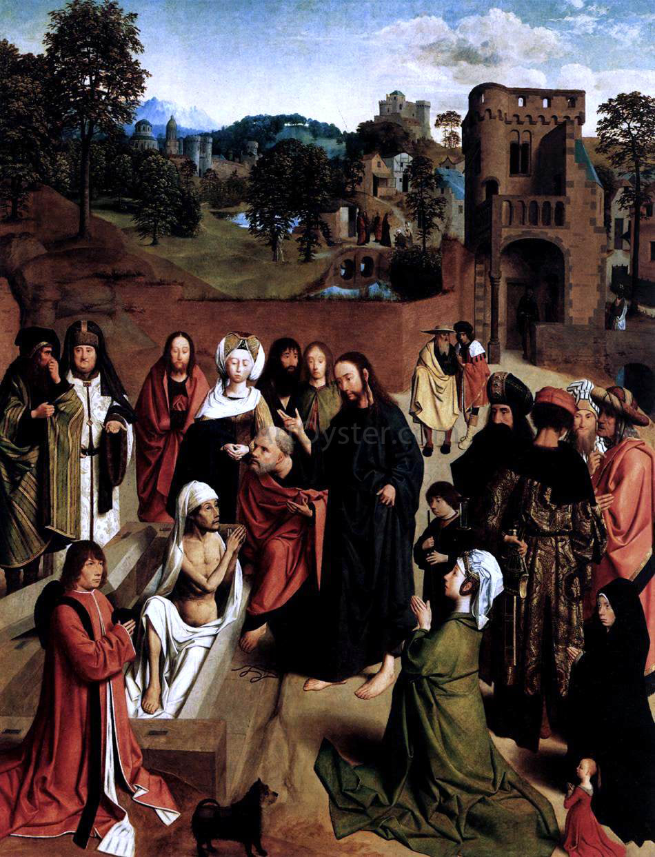 Geertgen Sint Jans The Raising of Lazarus - Hand Painted Oil Painting