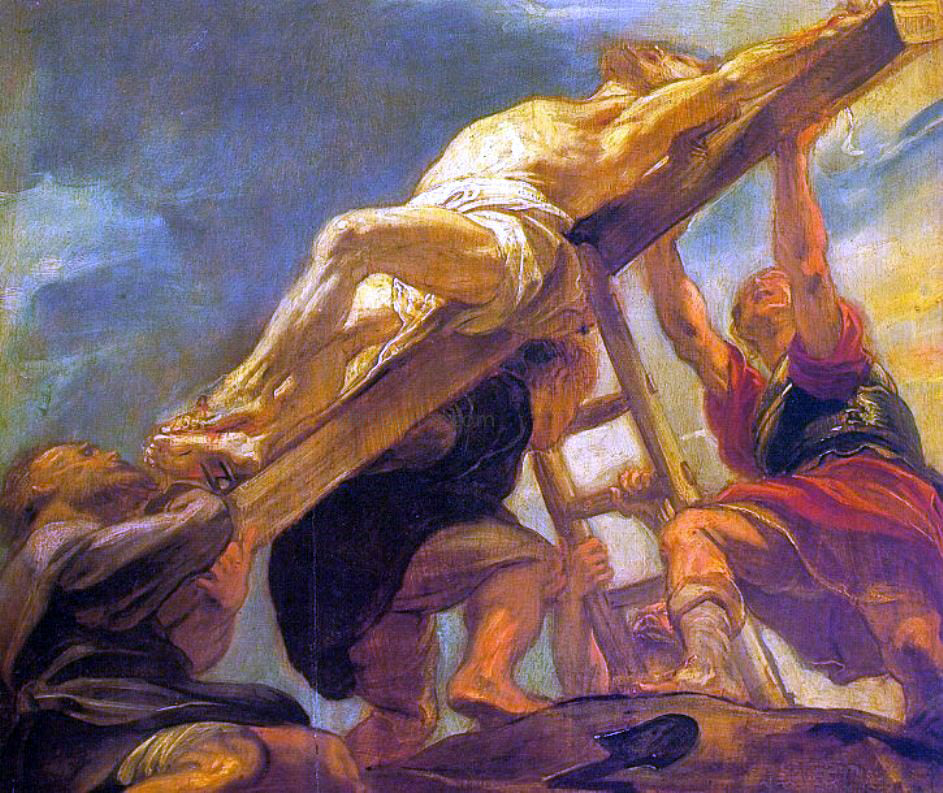  Peter Paul Rubens The Raising of the Cross - Hand Painted Oil Painting