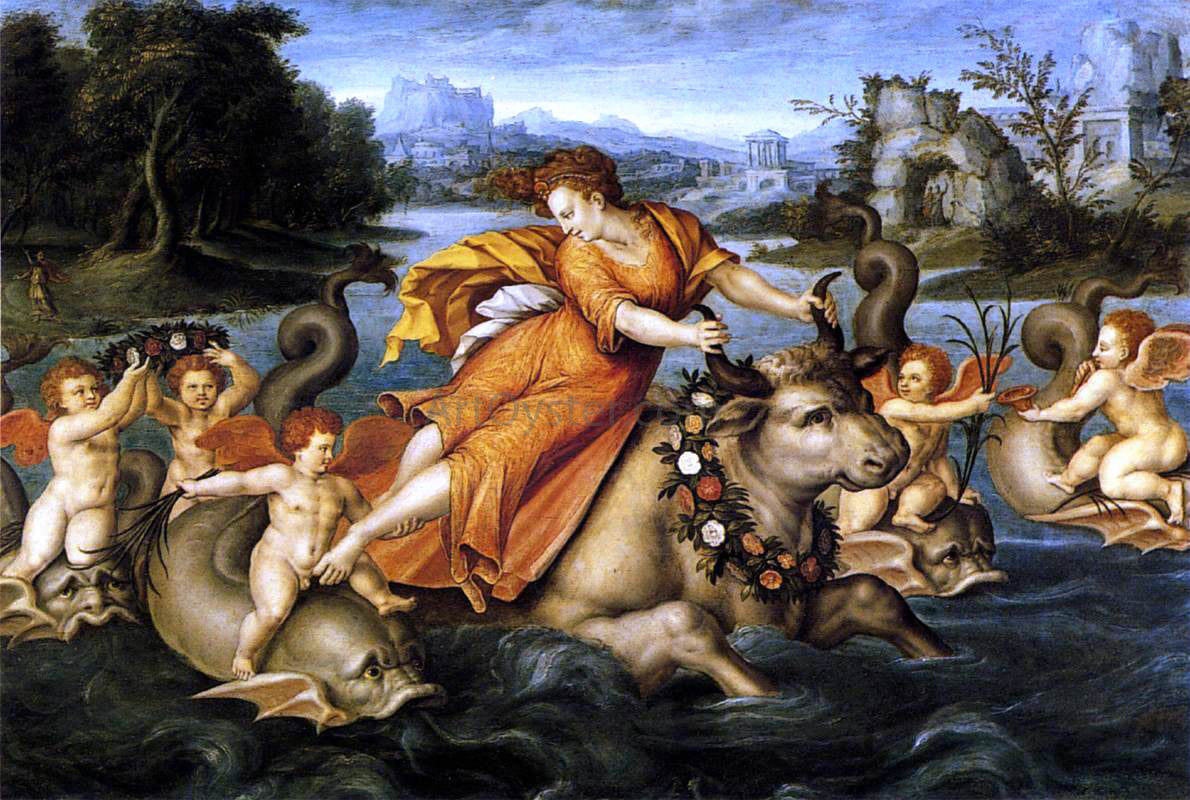 The Elder Jean Cousin The Rape of Europa - Hand Painted Oil Painting