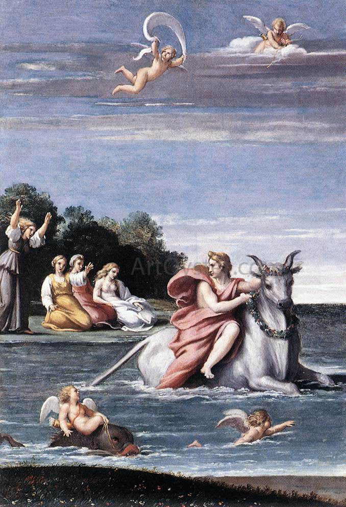 Antonio Carracci The Rape of Europa - Hand Painted Oil Painting