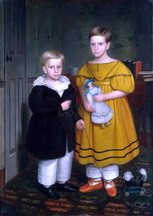 Robert Peckham The Raymond Children - Hand Painted Oil Painting