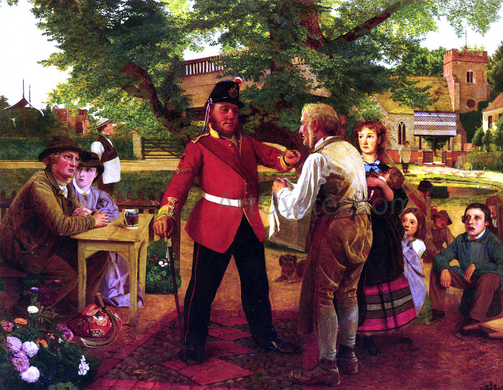 John Mulcaster Carrick The Recruiting Sergeant - Hand Painted Oil Painting