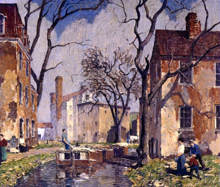 Robert Spencer The Red Boat - Hand Painted Oil Painting