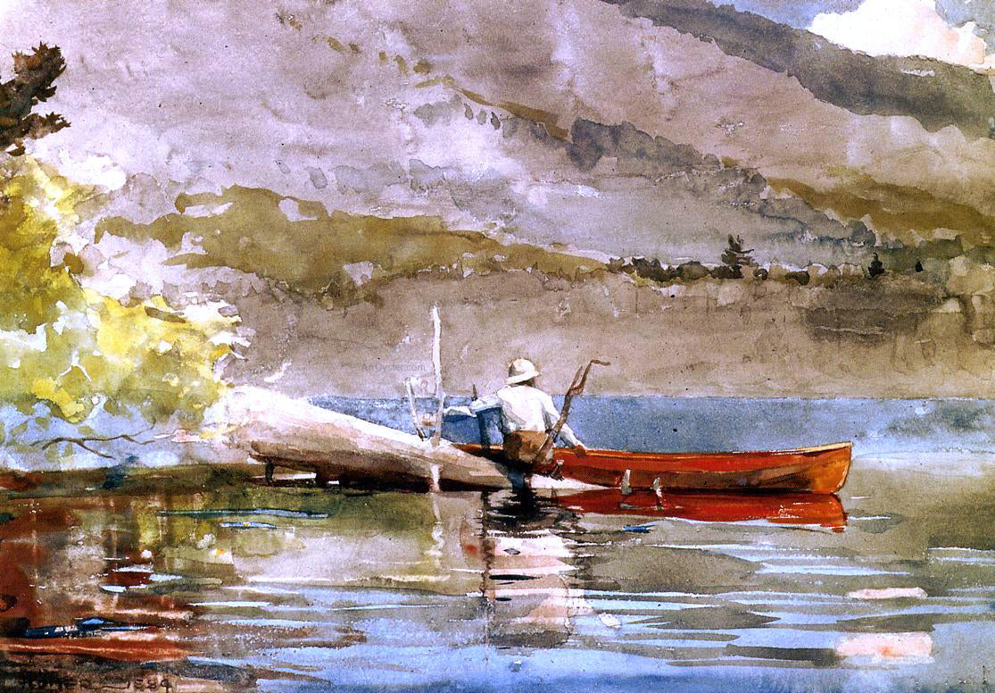 Winslow Homer A Red Canoe - Hand Painted Oil Painting
