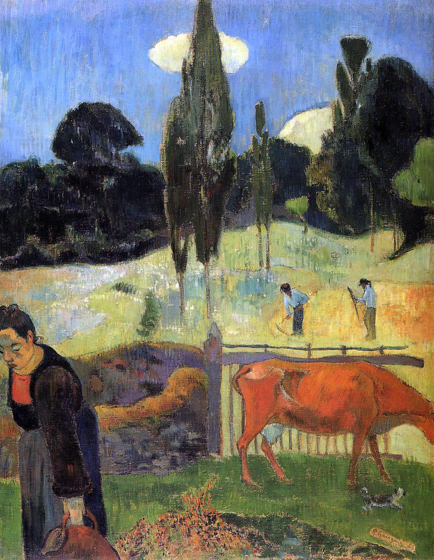 Paul Gauguin The Red Cow - Hand Painted Oil Painting