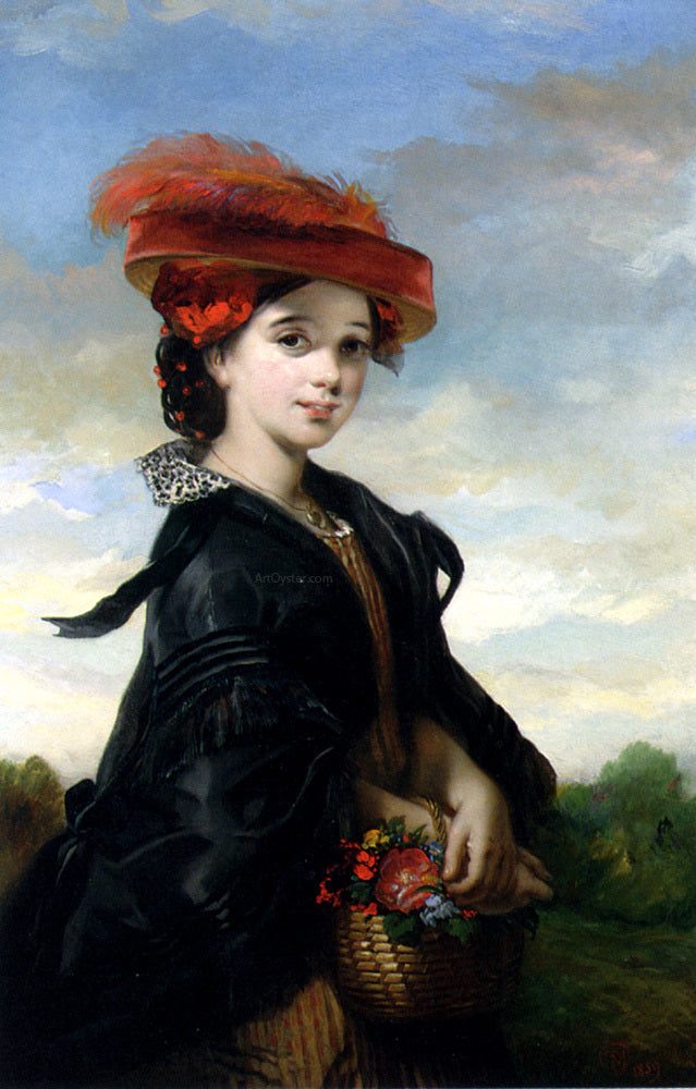 Thomas Musgrove Joy The Red Hat - Hand Painted Oil Painting