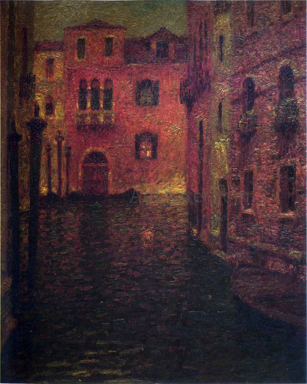 Henri Le Sidaner The Red Palace - Hand Painted Oil Painting