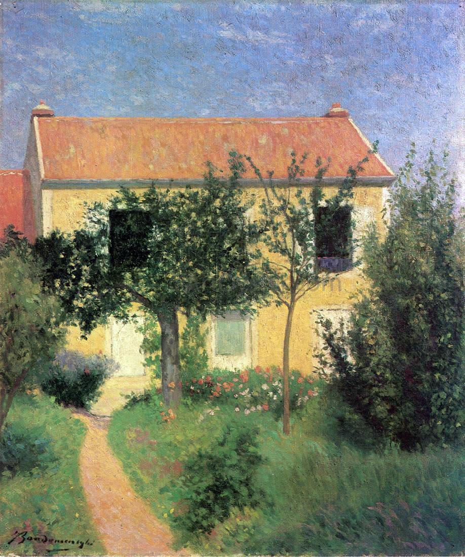 Federico Zandomeneghi The Red Roof - Hand Painted Oil Painting