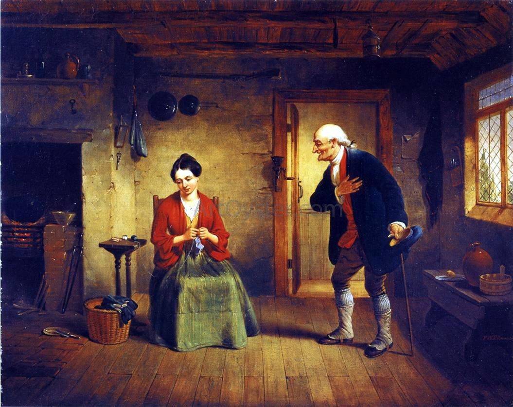 Francis William Edmonds The Rejected Suitor - Hand Painted Oil Painting