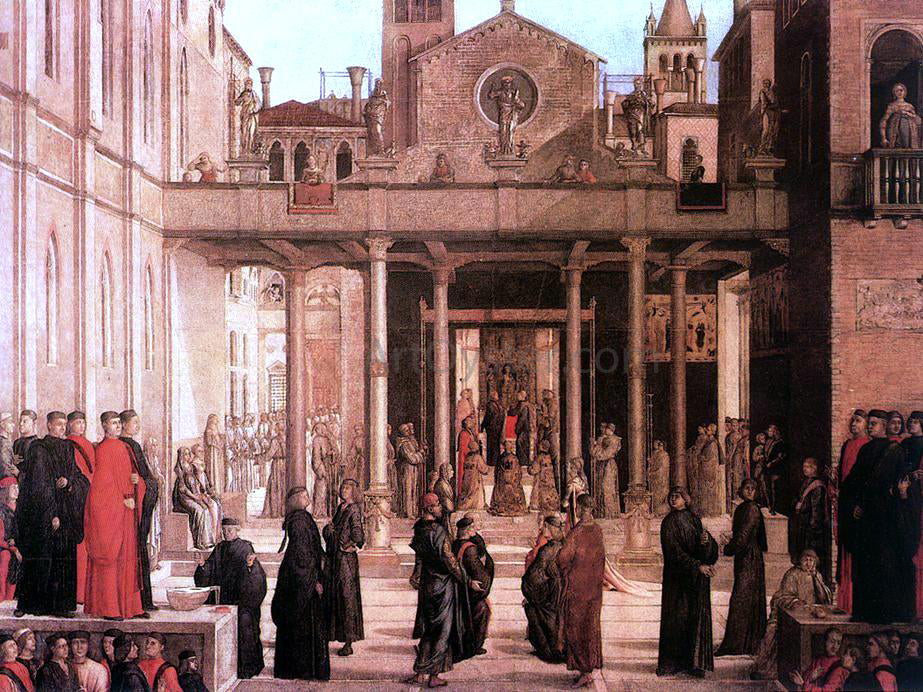  Lazzaro Bastiani The Relic of the Holy Cross is offered to the Scuola di S. Giovanni Evangelista - Hand Painted Oil Painting