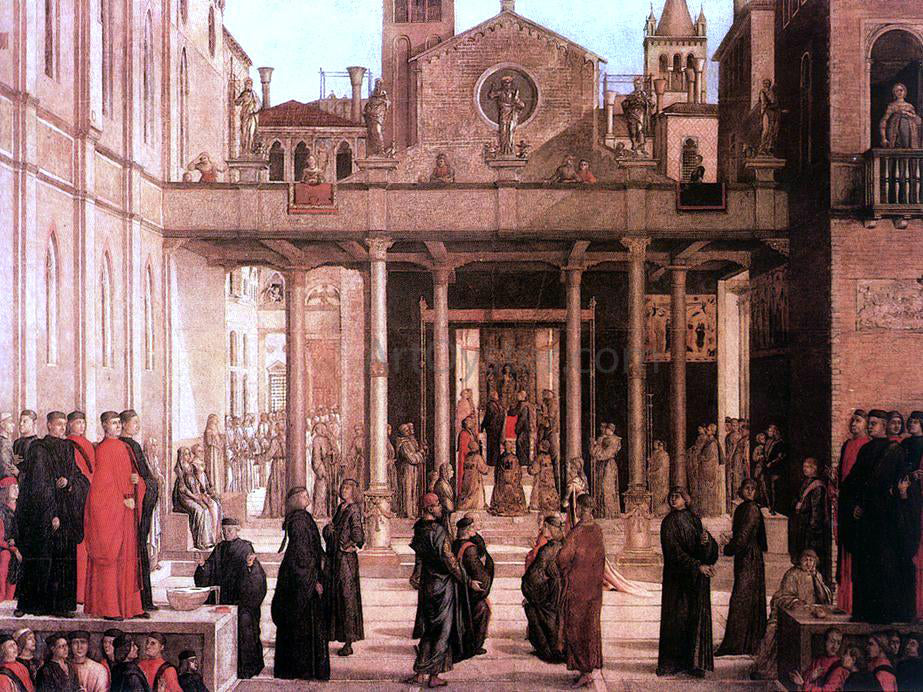 Lazzaro Bastiani The Relic of the Holy Cross is offered to the Scuola di S. Giovanni Evangelista - Hand Painted Oil Painting