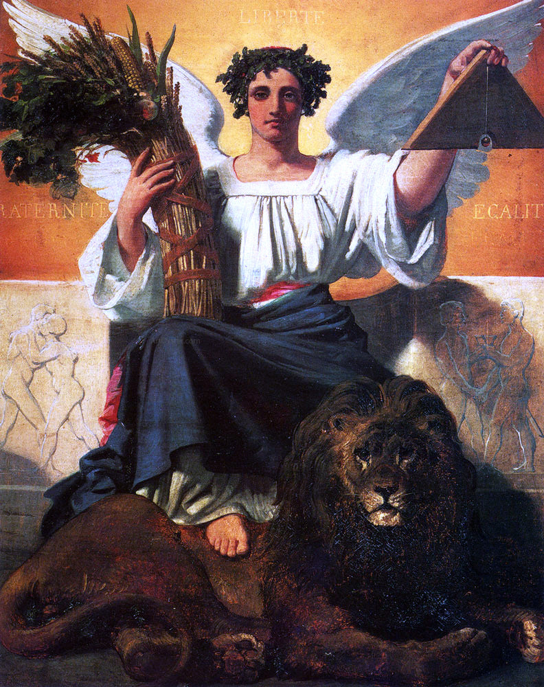 Jules Claude Ziegler The Republic - Hand Painted Oil Painting