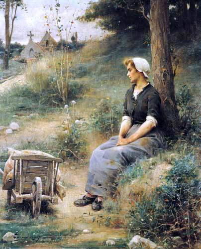 Henri Adrien Tanoux The Rest - Hand Painted Oil Painting