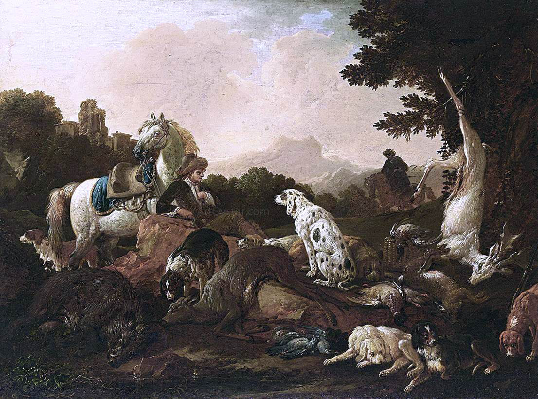 Philipp Peter Roos The Rest After the Hunt - Hand Painted Oil Painting