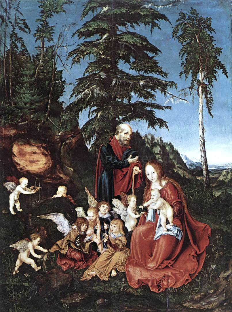 The Elder Lucas Cranach The Rest on the Flight into Egypt - Hand Painted Oil Painting
