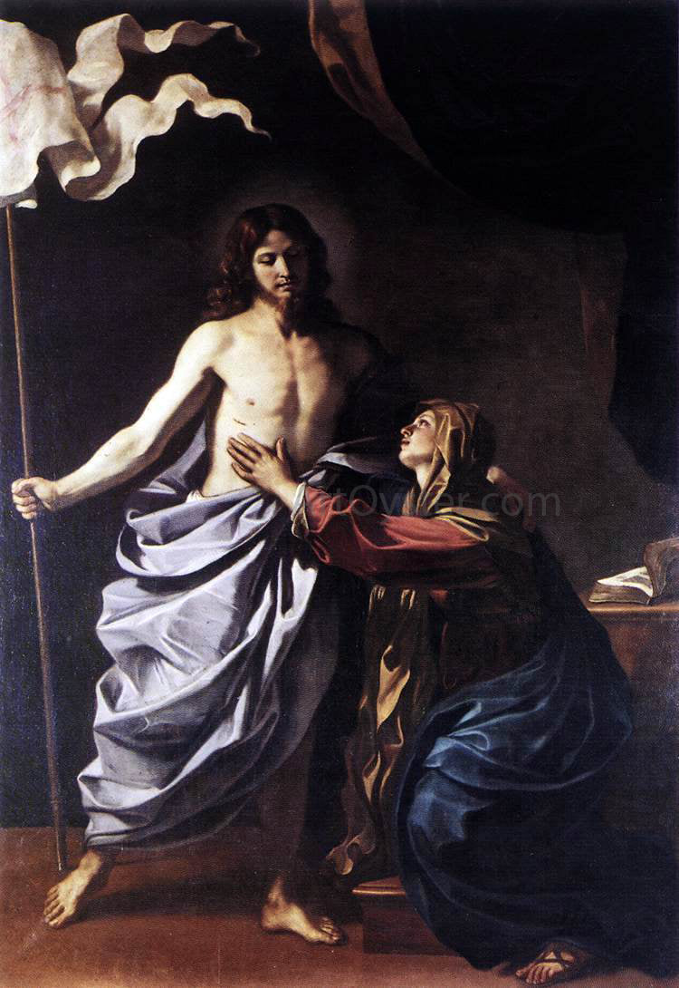 Guercino The Resurrected Christ Appears to the Virgin - Hand Painted Oil Painting