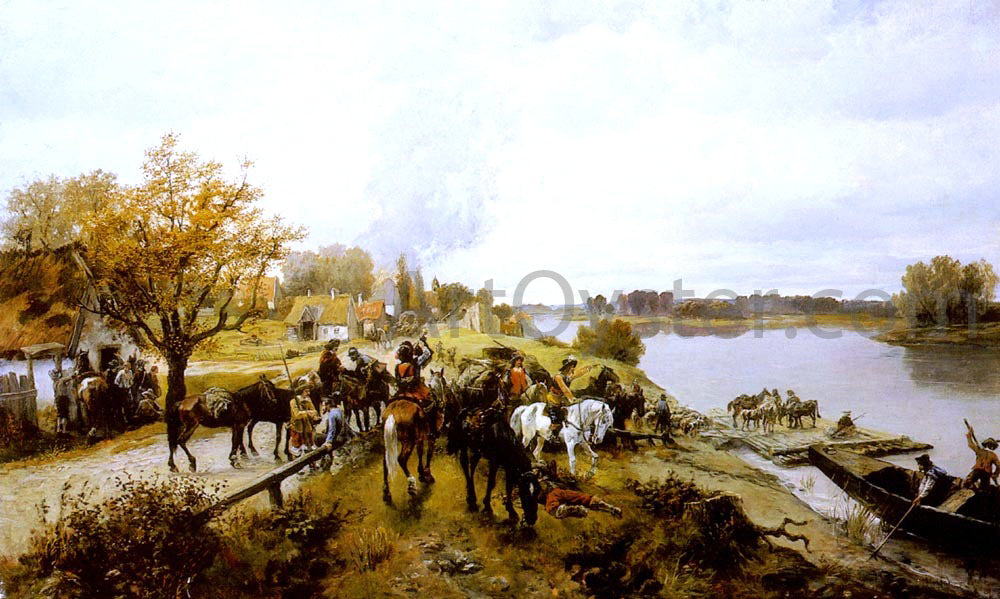 Alfred Ritter Von Malheim Friedlander The Retreat - Hand Painted Oil Painting