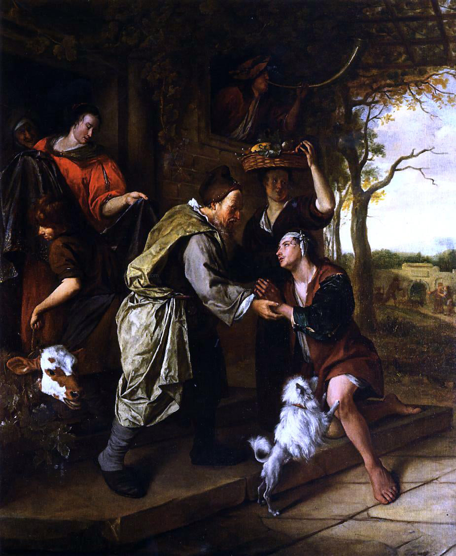 Jan Steen The Return of the Prodigal Son - Hand Painted Oil Painting