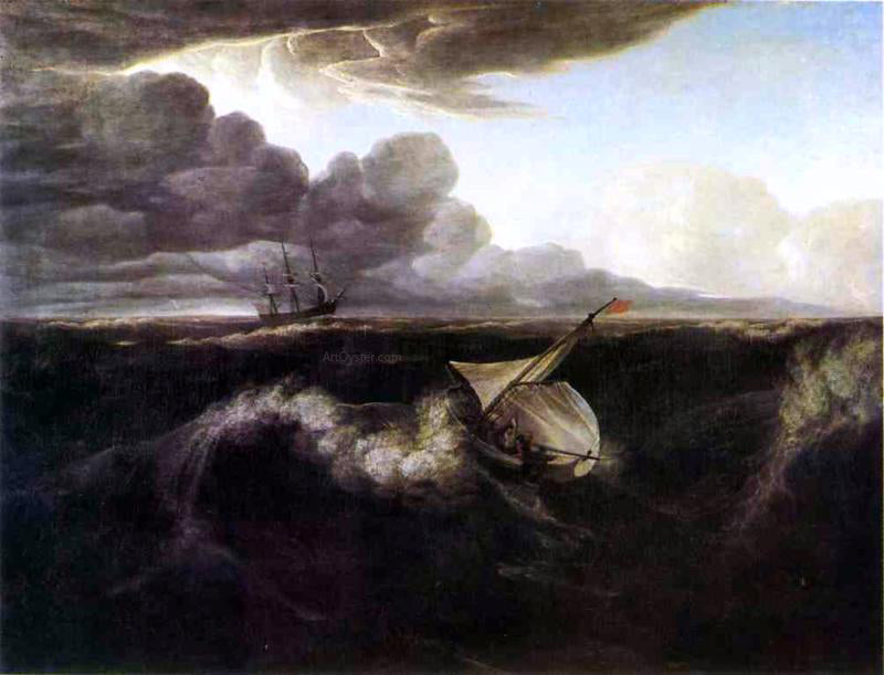 Washington Allston The Rising of a Thunderstorm at Sea - Hand Painted Oil Painting